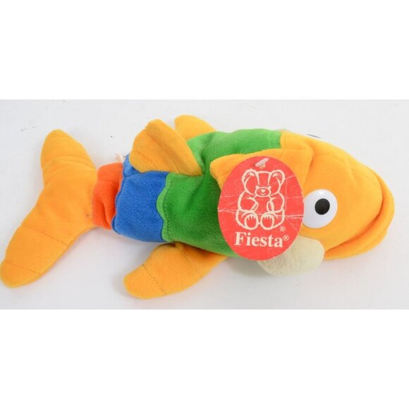 NEW - RARE! Vintage Fiesta Gus Yellow Green Tropical 13" Plush Stuffed Animal - Picture 5 of 8